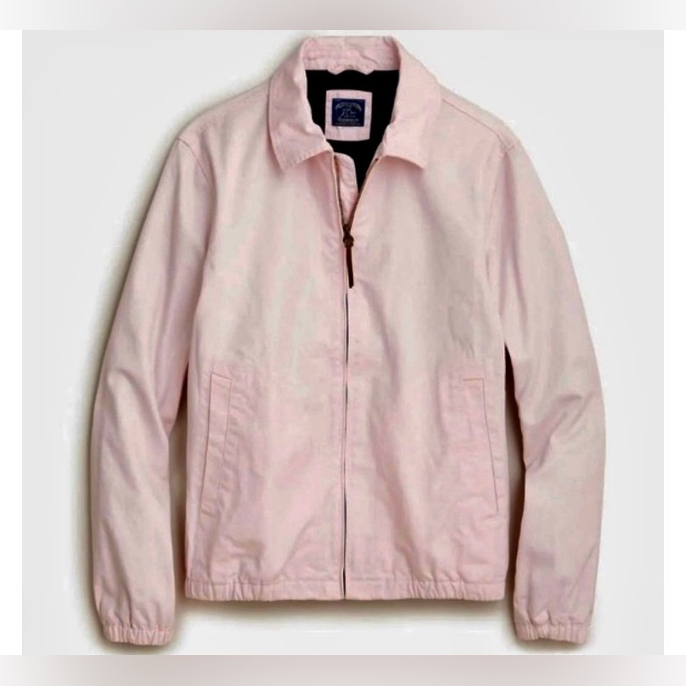 NWT  J.Crew Men’s Pink Harrington Jacket Size M